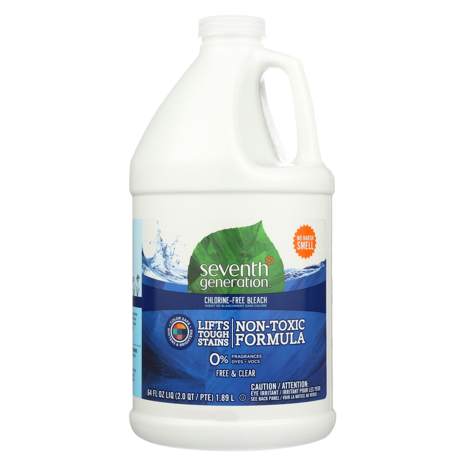 Seventh Generation Chlorine Free Bleach Free and Clear Case of 6 64 Fl oz.