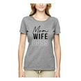 thumbnail image 2 of Wild Bobby, Mom Wife Boss Mother's Day Womens Graphic Tee, Heather Grey, Medium, 2 of 6
