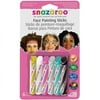 Reeves 486707 Snazaroo Face Painting Sticks 6-Pkg-Lime-Pink-White-Silver-Turquoise-Black