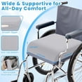 thumbnail image 4 of Wheelchair Seat Cushion for Pressure Relief, Cooling Gel Memory Foam Chair Cushion with Slope-Edge Design, Coccyx Support for Tailbone Pain, Non-Slip, for Wheelchairs, Office Chairs, Light Grey, 4 of 11
