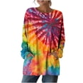thumbnail image 4 of Craaazy Chemises Thermiques pour Femmes Col Rond Imprimés Rétro Manches Longues Vêtements Amples avec Poches Cadeaux, 4 of 7