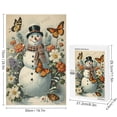 thumbnail image 2 of Snowman With Flower Puzzles for Adults 1000 Pieces, Wooden Jigsaw Puzzles, Painting Image Funny Puzzle for Women, Relieve Stress, Prevent Senile Dementia, Improve Collaboration Skills, 2 of 8