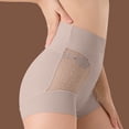 thumbnail image 4 of Rohuuque Women's Lace Panties Body Shaper Tummy Control Panties Curvy Butt Lifting Boyshort Breathable Underwear Khaki, 4 of 4