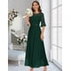 thumbnail image 5 of Vestido de noche Wedtrend vestido largo de chifón verde oscuro 3XL para mujer, 5 of 6