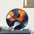 thumbnail image 4 of Yayeee Wall Clock Battery Operated 11.9" Silent Quartz Non-Ticking for Living Room Decor, Green Abstract Wavy, 4 of 8