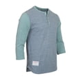 thumbnail image 2 of ZIMEGO Men's 3/4 Sleeve Baseball Henley – Casual Athletic Button Crewneck Shirts, 2 of 4