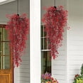 thumbnail image 5 of 2PCS Artificial Hanging Plants, Faux Hanging Greenery Ivy Decor, Artificial Hanging Vines, Plastic Plants for Indoor Outdoor Wall Home Garden Wedding Party Decor, 5 of 9