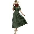 thumbnail image 2 of adviicd Robe d'Été pour Femmes, Tunique Décontractée à Manches Courtes, Col Rond, Ample et Fluide, GN2,L, 2 of 5