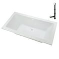 thumbnail image 4 of Streamline N-4140-715-WH 66 in. x 34 in. Acrylic Soaking Drop-In Bathtub in Glossy White, With External Drain in Glossy White, 4 of 12