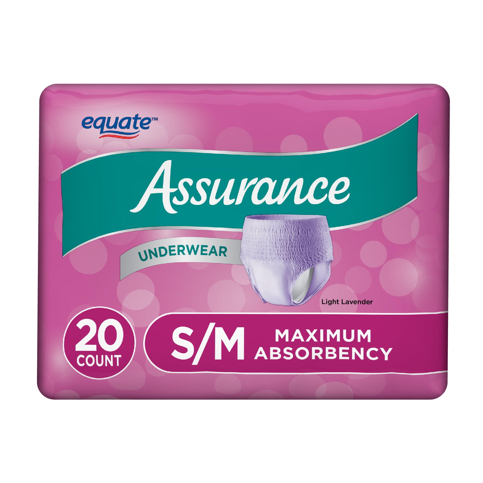 Assurance Incontinence Underwear for Women, Maximum, Small/Medium, 20