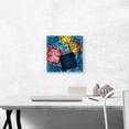 thumbnail image 2 of ARTCANVAS Teal Pink Yellow Orange Princess Cut Diamond Jewel Canvas Art Print - Size: 12" x 12" (0.75" Deep), 2 of 9