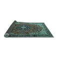 thumbnail image 2 of Ahgly Company Indoor Square Medallion Light Blue Traditional Area Rugs, 7' Square, 2 of 4