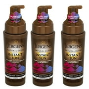 3 Pack Jergens Natural Glow Instant Sun Sunless Tanning Mousse for Body, Ultra Deep Tahiti Tan, 6 Ounce NO CAP