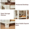 thumbnail image 5 of Farmhouse 2-Tier End Table Set 4 Solid Wood Legs, Living Room Coffee Table, 5 of 8