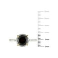 thumbnail image 4 of 1.60 Carat (Ctw) Garnet Halo Ring with Accent Diamonds in 10K Yellow Gold for Women, 4 of 6