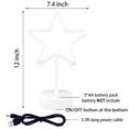 thumbnail image 4 of AIR-Star Neon Sign Neon Star Light LED Star Lights, USB/Battery Operated Neon Sign with Base Stand Star Table Lamp, Light up Star Pink Christmas Decor for Room Bedroom Classroom Desk Shelf, 4 of 4