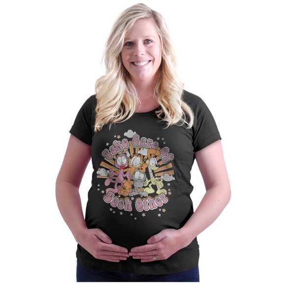 Garfield Take Care of Each Other Women's Maternity T Shirt Tee Brisco Brands 2X
