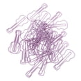 thumbnail image 3 of Paperclip Clamp Set,50Pcs Purple Guitar Shaped Purple Paper Clips Office Paperclip Next-Gen Design, 3 of 14