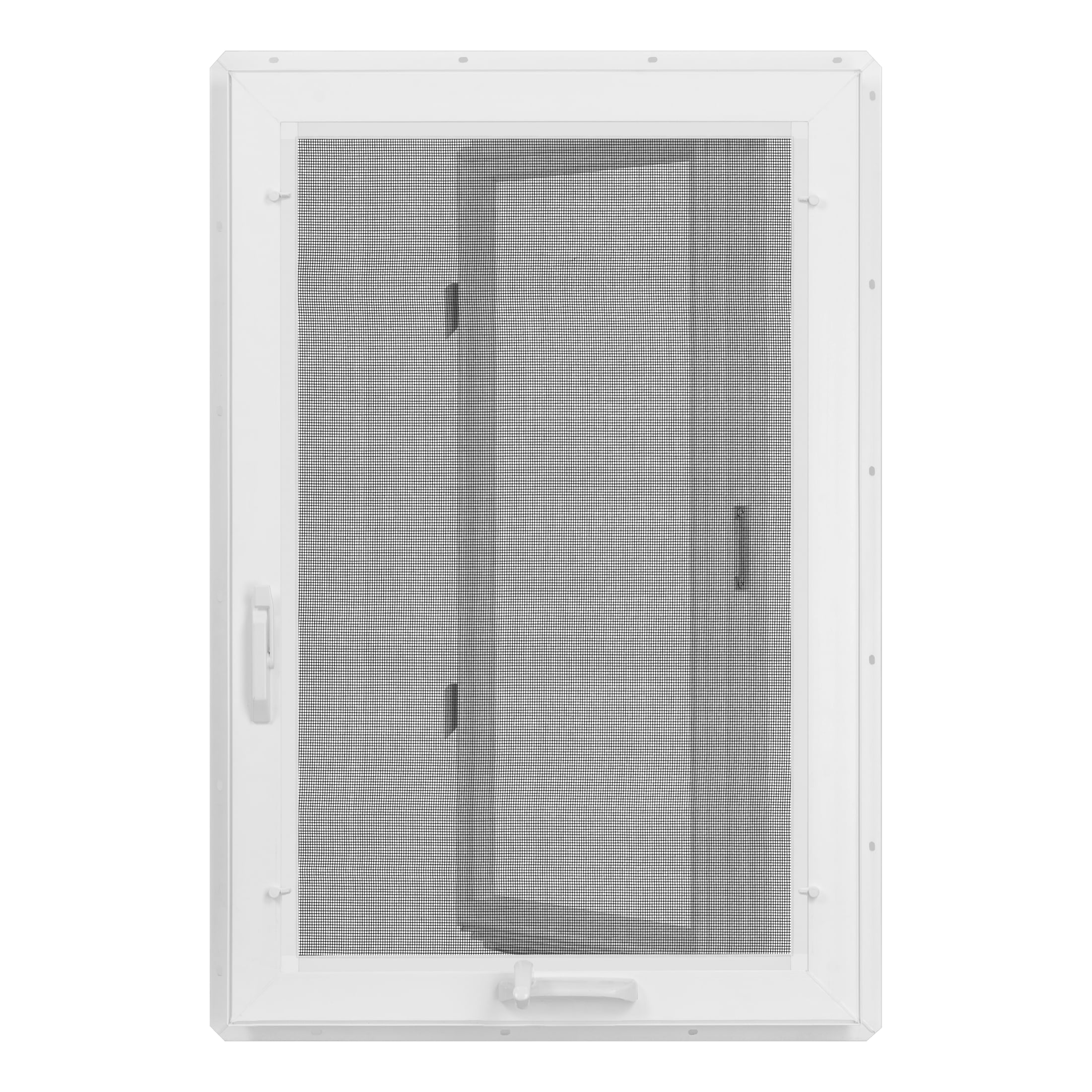 24 in. x 36 in. White Vinyl Double-Pane Insulated Right-Hand Casement Window with Screen