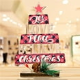 thumbnail image 4 of Billuyoard Decoración del árbol de Navidad Prop Diseño de la escena del hogar Artesanía de madera Decoración de Navidad Festival Adorno Kits de decoración para fiestas Rojo, 4 of 6