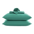 thumbnail image 2 of Sleep Zone Jersey Knit Sheet Set, Teal Queen, 4 Pieces, 14 Inch Deep Pocket Bedding, 2 of 10