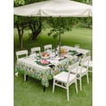 thumbnail image 3 of Spring Easter Outdoor Tablecloth - 52x70 Inch Rectangle Dining Table Cover, Easter Eggs Bunny Truck Botanical Burlap Waterproof Outdoor Table Cloth with Umbrella Hole & Zipper for Picnic/Patio/Party, 3 of 7