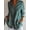 1Pack-Peacock green, variant on Women's Casual Plain Wrinkle Fabric 3/4 Sleeve Front Button Up Lapel Shirts