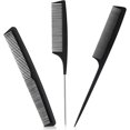 thumbnail image 1 of Comb, 3 Pcs Hair Comb, Fine Hair Comb, Tail Comb, Carbon Fiber Comb, Anti-Static Tail Comb, Salon Hair Comb, Rat Tail Comb Pintail Comb Men's Comb, 1 of 5