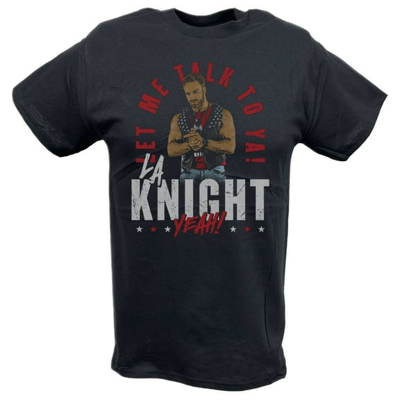LA Knight Let Me Talk To Ya Pose Black T-shirt