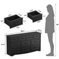 thumbnail image 6 of Black Modern Farmhouse 10 Drawer Dresser, 59'' Wide Wood Storage Dresser with Smooth Black Metal Handles, Sturdy Storage Cabinet for Bedroom, Living Room, Hallway, 6 of 6