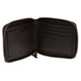 thumbnail image 3 of Men's 100% Leather Card & Cash Zipper Wallet Bifold Multi Card Holder Purse, 3 of 5