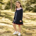 thumbnail image 4 of Avrntaa Little Girls Sailor Dress Spring Summer Cute Pleated Skirt Kids A-line Cotton School Dresses for 1-10Y, 4 of 8