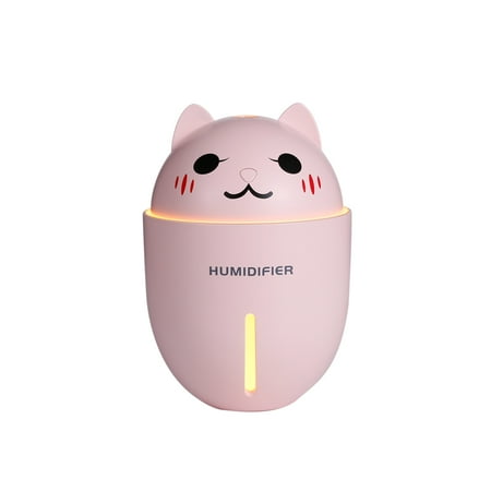 

320ML Cat Air Humidifier With Color Led Light Ultrasonic 3 In 1 Cute Cat Humidifier Usb Aromatherapy Atomizer