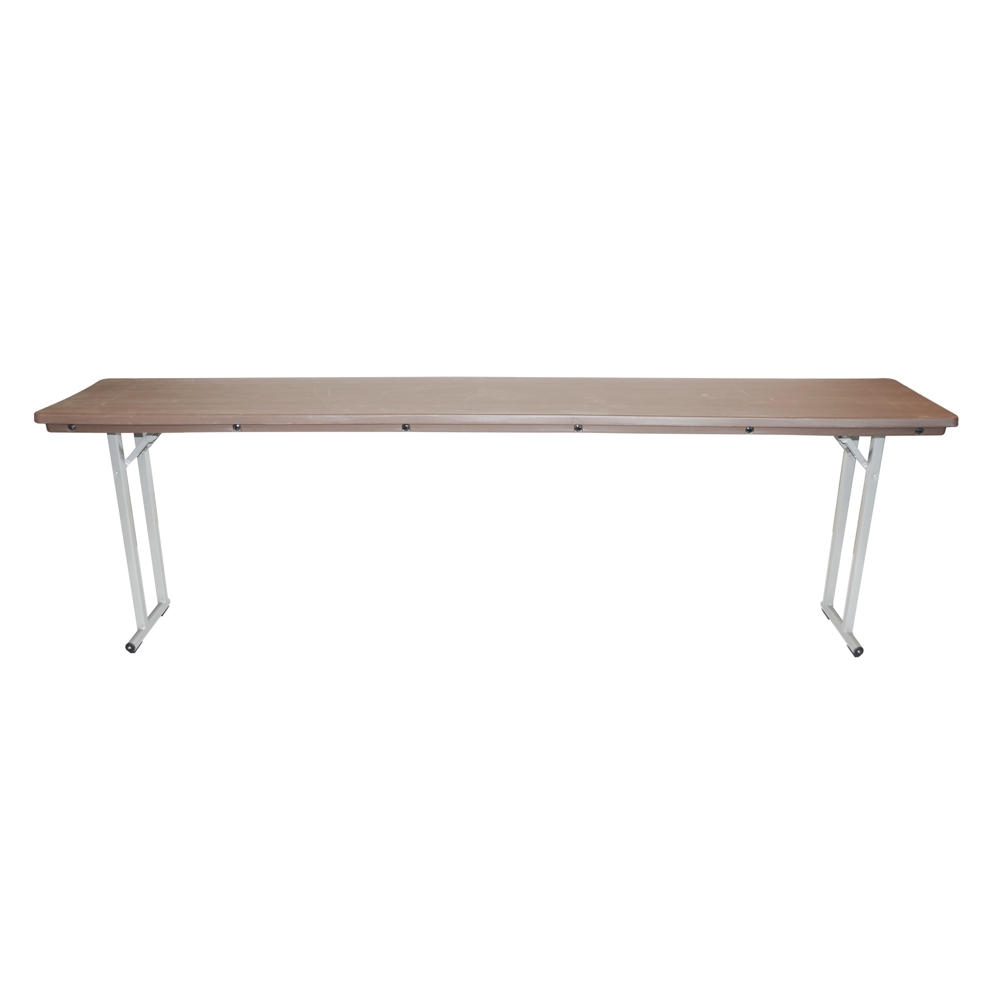 Rhino Banquet Table - 8' x 18" Resin - Brown