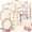 Pink, variant on Kikcoin Bakeware Set, 21-Piece Baking Pans Set Kitchen Carbon Steel Baking Sheet Pans with Silicone Handles, Cookie Sheets Nonstick(Beige)