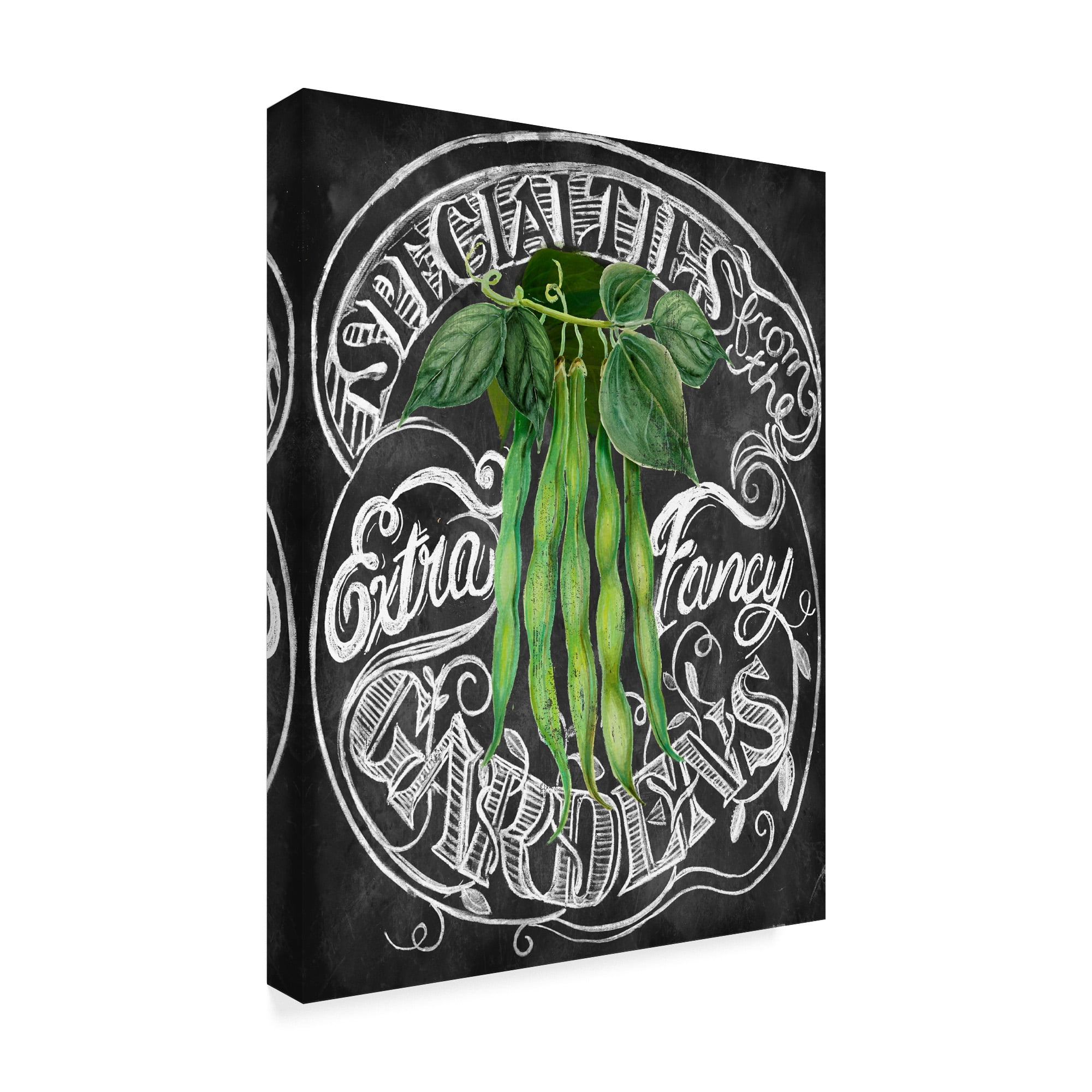 Trademark Fine Art 'Chalkboard Green Beans' Canvas Art by Art Licensing Studio