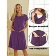 thumbnail image 3 of KISSGAL 3 in 1 Nursing Dress Maternity Nightgown Labor/Delivery Breastfeeding Birthing Gown with Button, 3 of 7