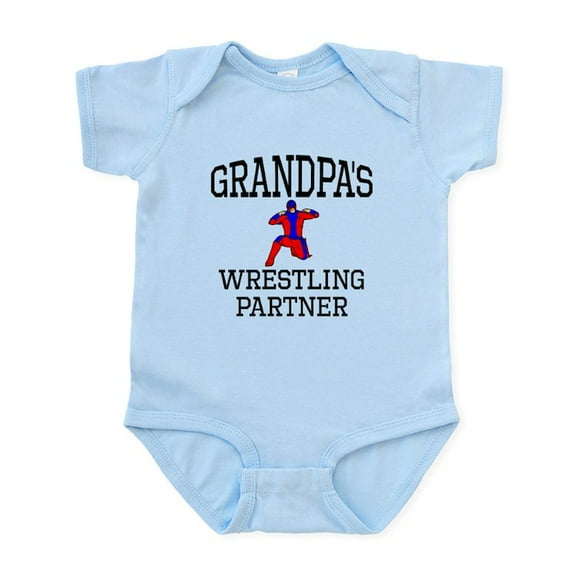 CafePress - Grandpas Wrestling Partner Body Suit - Baby Light Bodysuit, Size Newborn - 24 Months