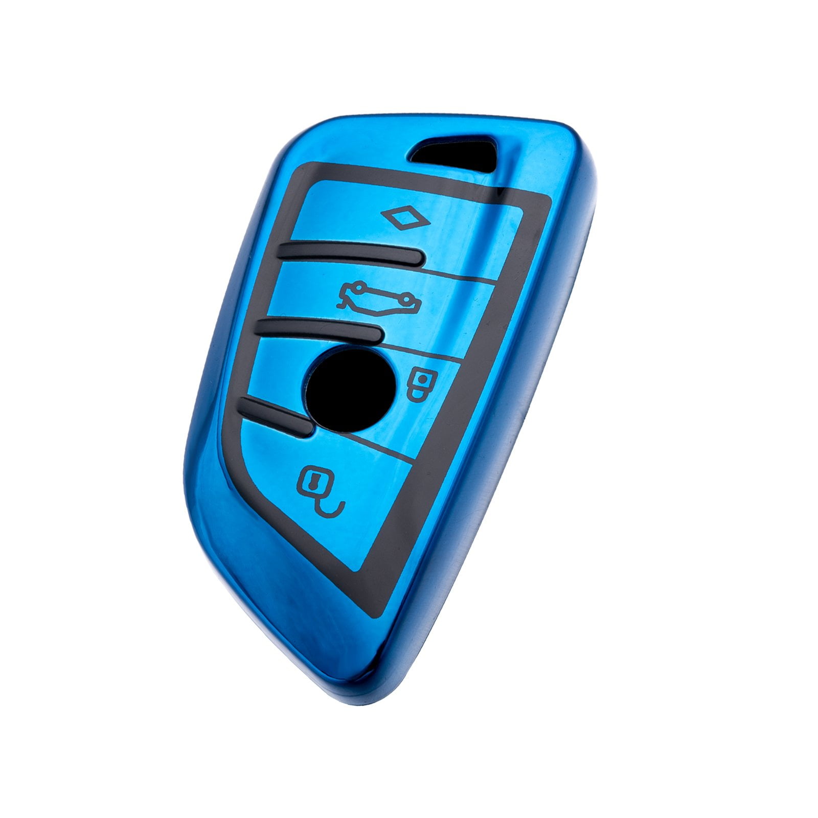 Bqepe for BMW Key Fob Cover Keychain Fit for BMW 2 5 6 7 Series X1 X2 X3 X5  X6 Smart Key Shell Case (Blue)