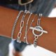 thumbnail image 5 of Conjunto de pulseras de cadena delicada para mujer con cuentas de moda ajustables, 5 of 5