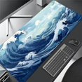 thumbnail image 5 of 1pc Blue Sea Wave Mousepad Computer HD Keyboard Pad Mouse Mat Desk Mats Natural Rubber Anti-Slip Office Mouse Pad, 5 of 8