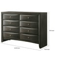 thumbnail image 4 of Benzara Spacious Wooden Dresser with Beveled Drawer Fronts, Gray, 4 of 4