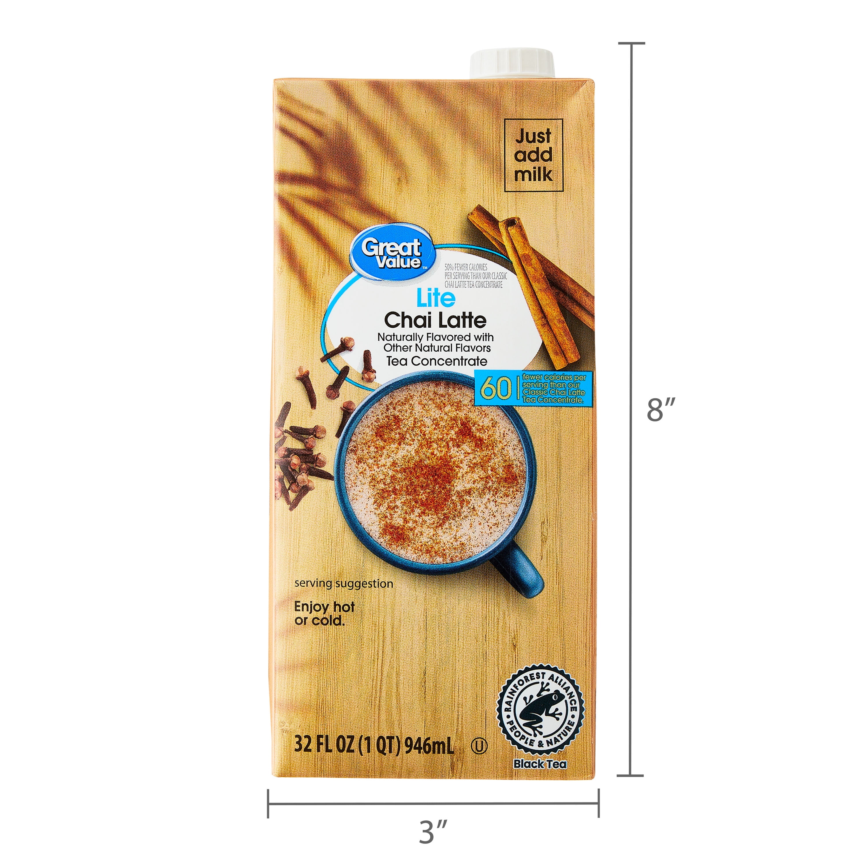 Great Value Lite Chai Latte Tea Concentrate, 32 fl oz