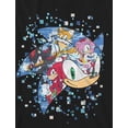 thumbnail image 7 of Sonic The Hedgehog Sonic Modern Mosaic Art Crew Neck Short Sleeve Boys' Black T-shirt-3T, 7 of 7