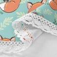 thumbnail image 4 of SKYSONIC Cartoon Foxes Round Tablecloth 60inch Indoor Wrinkle Free, Cute Animal Circular Lace Table Cover Washable for Kitchen Party BBQ Dining Decor, 4 of 7