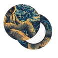 thumbnail image 2 of Lsque Astronaut Starry Night Pattern Round Bar chair cushion covers Velvet Fabric Premium Comfort Protects from Scratches and Stains for 14-17 Inch Chair-12 inch, 2 of 7