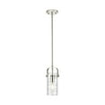 thumbnail image 2 of Innovations Lighting  Pilaster II Cylinder - 1 Light 7" Stem Hung Pendant Deco Swirl/Polished Nickel, 2 of 5