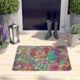 thumbnail image 2 of Pioneer Flower Floral Print Flannel Non Slip Door Rugs,Washable Door Mats Indoor,Decorative Door Mats,Dirt-Resistant and Absorbent Doormat for Entrance,Bedroom,Kitchen,Bathroom,23.5"x16", 2 of 5