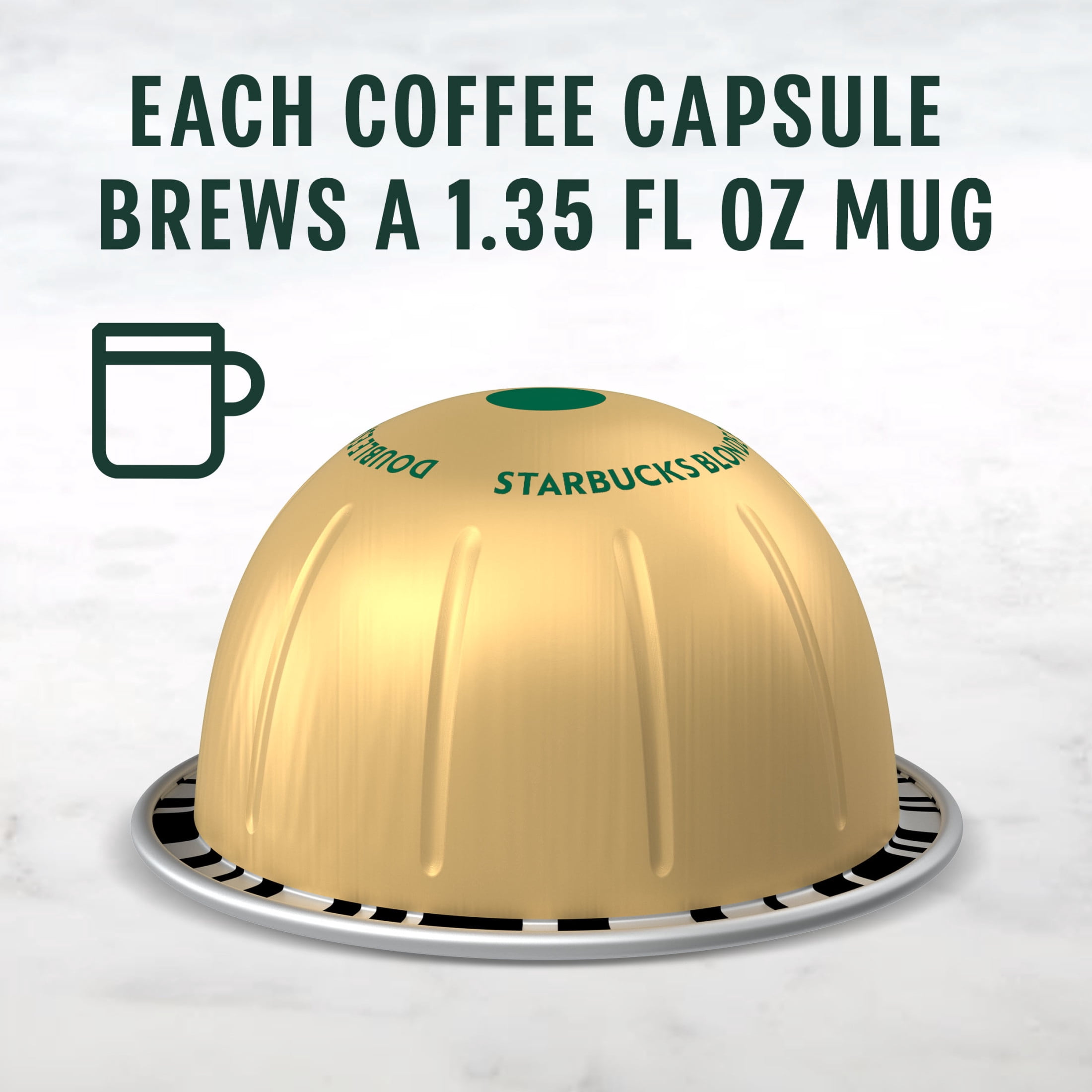 Starbucks By Nespresso Vertuo Pods, Starbucks Double Blonde Espresso Roast Coffee, 8 Capsules 2.82 oz