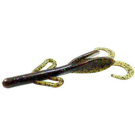 Zoom 042-332 Green Pumpkin Candy Red Baby Brush Hog 5 Creature Lure (12 Pack)